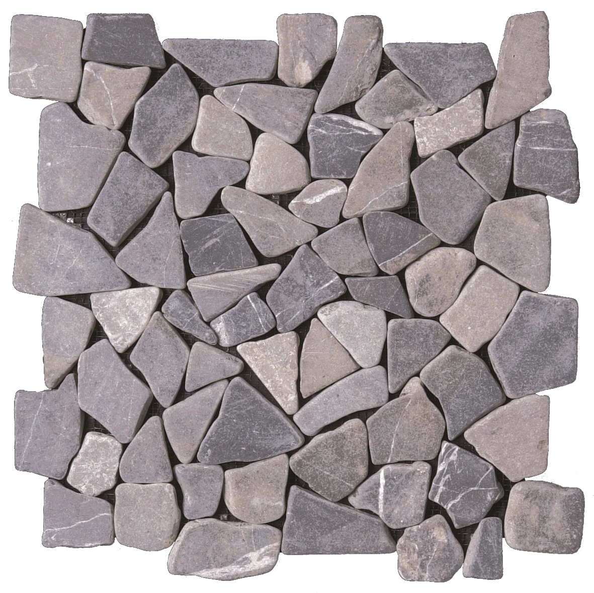 Mosaïque de marbre Crazy Cut gris