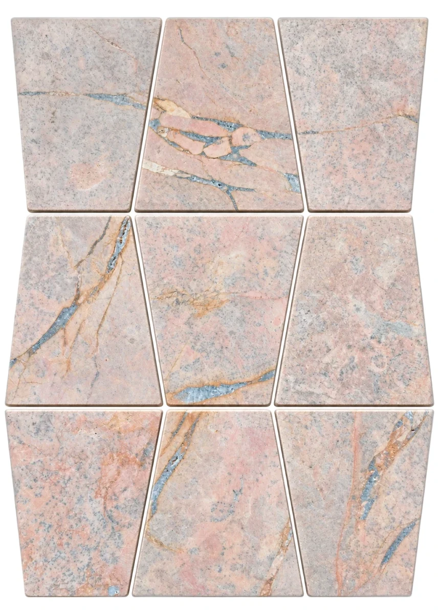 Zelige Stacked Red Marble