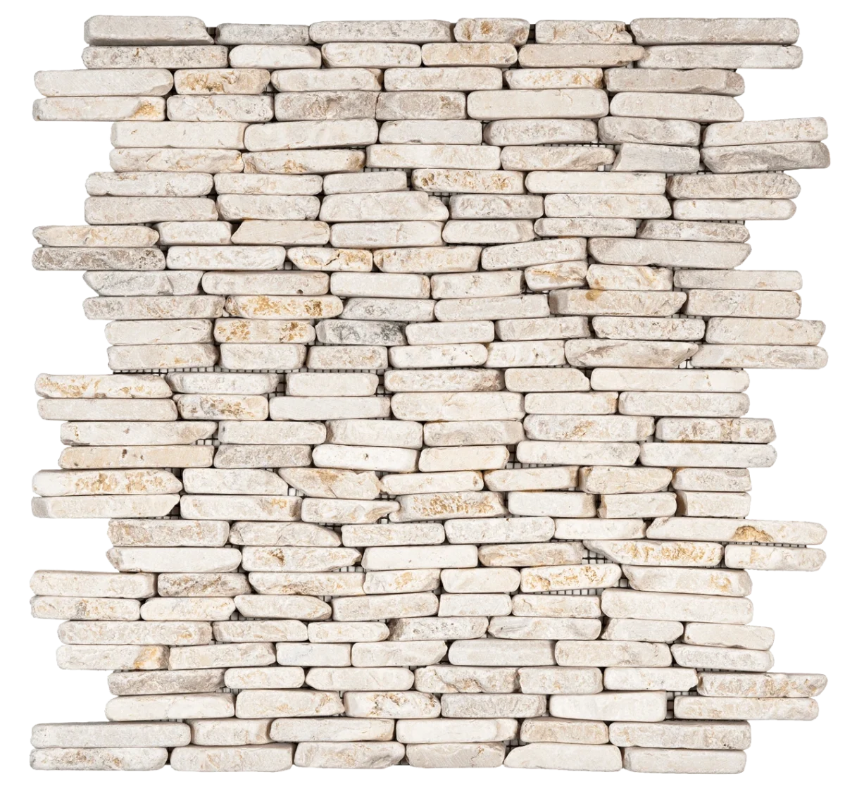 White Stacked Brick Marble