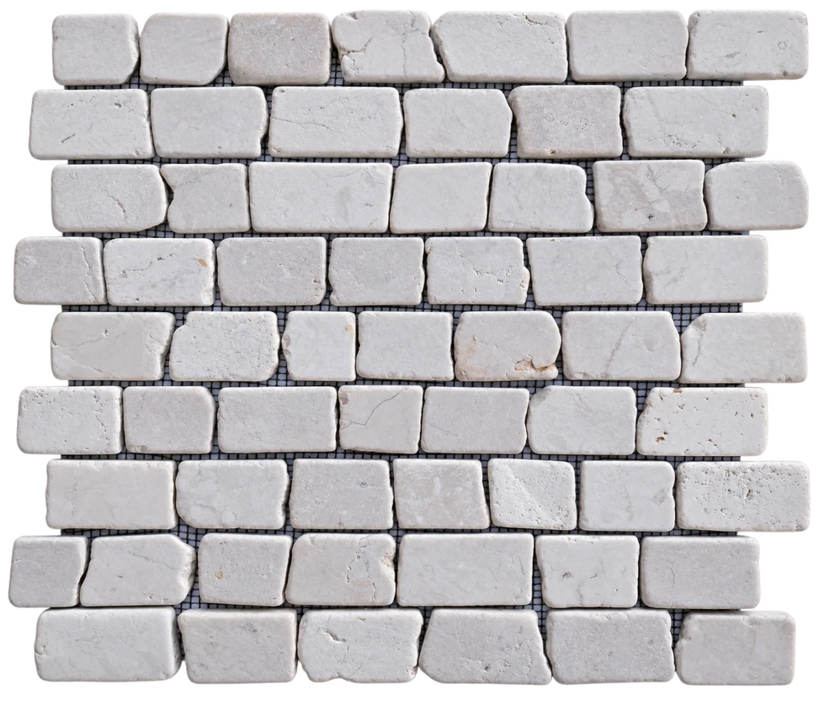 White Marble Cubic Brick Mosaic