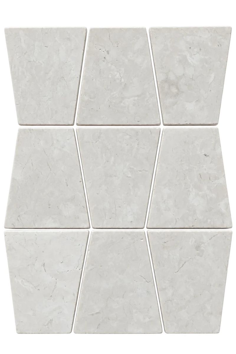Zellige Stacked White Marble