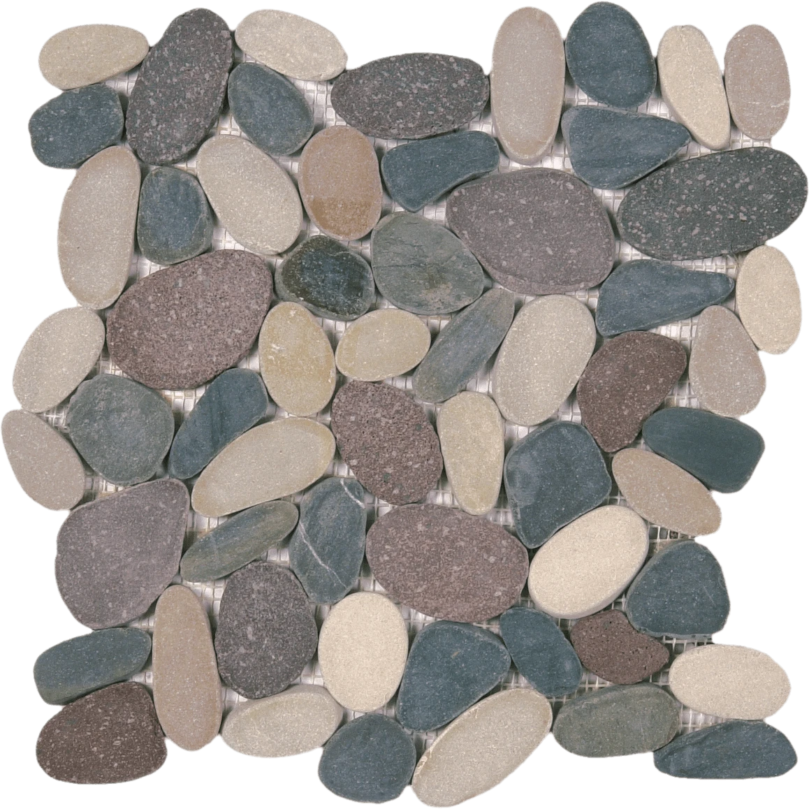Mix Color XL Sliced Matte Pebble Interlocking (Tan, Black, Red lava)