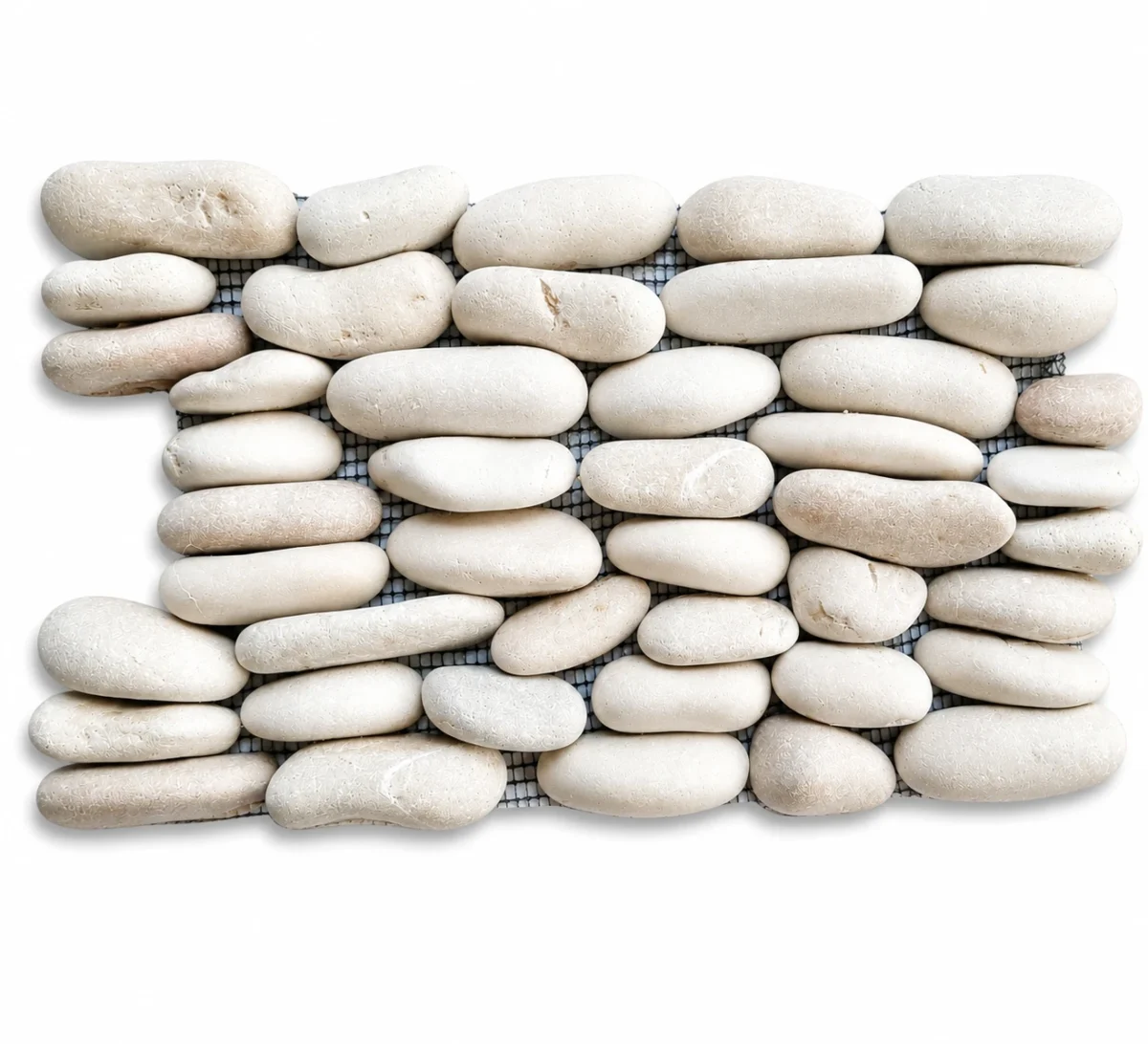 Standing White Pebble Interlocking