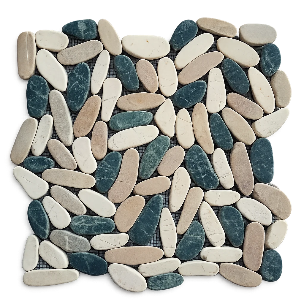Mix Beige, Black & White Slice Pebble