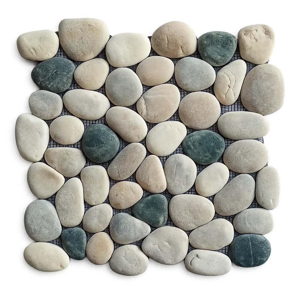 Calibrated Mix White, Grey, Beige & Black Rectified Pebble