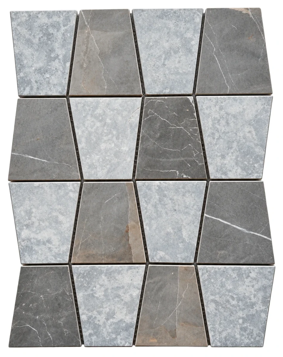 Mixed Zellige Stacked Grey & Light Grey Marble